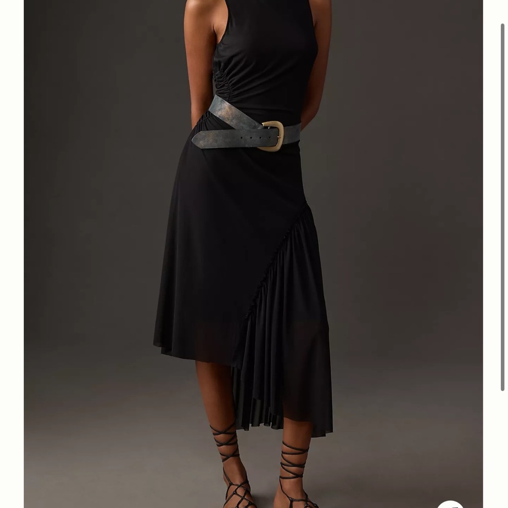 By Anthropologie Sheer Sunburst Dress